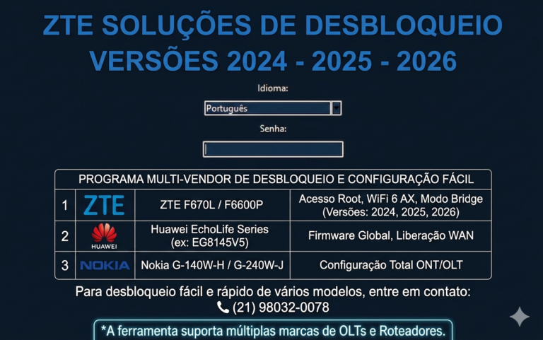 Cansado de brigar com firmwares bloqueados Se você tem um ZTE F670L ou F6600P e precisa de acesso total agora, você está no lugar certo.